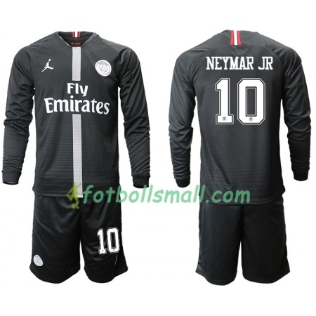 Paris Saint-Germain Fotbollströjor NEYMAR JR 10 Jodan Svart Barn Tredje tröja 2018/19 Långärmad